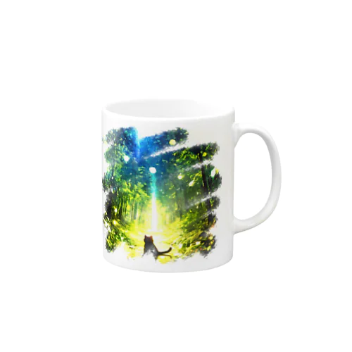 風景_森と猫037 Mug