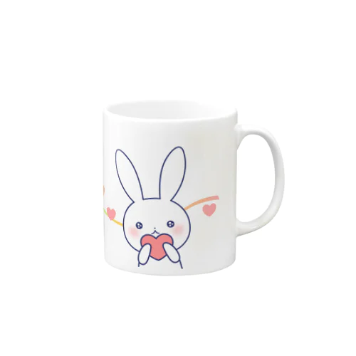 寂しがりうさぎ（ハート） Mug