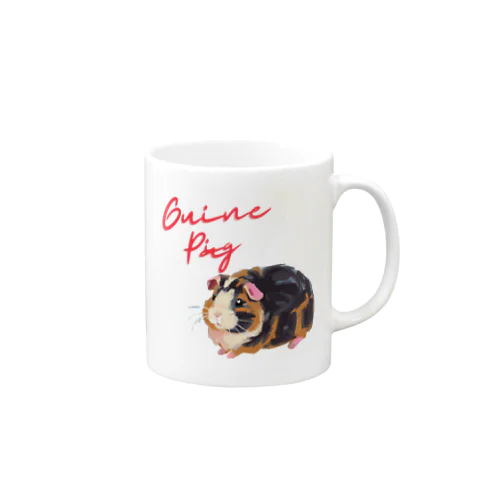 油絵風「GuineaPig」三毛モルモット Mug