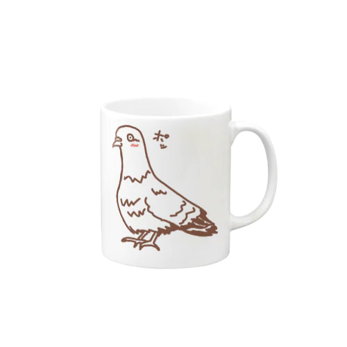 恋をした鳩 Mug