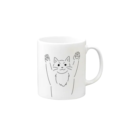 飛びかかる猫 Mug