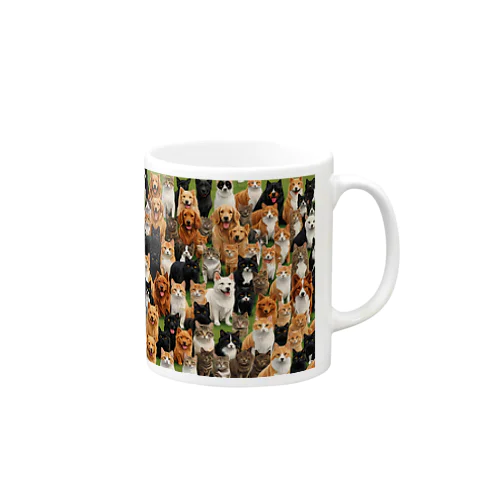 犬と猫 Mug