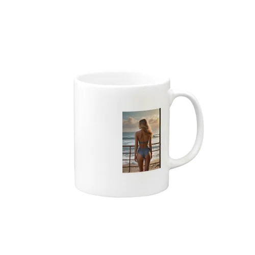 ビーチブロンド美女 Mug