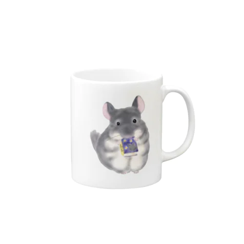 絵本をかじるチンチラ Mug