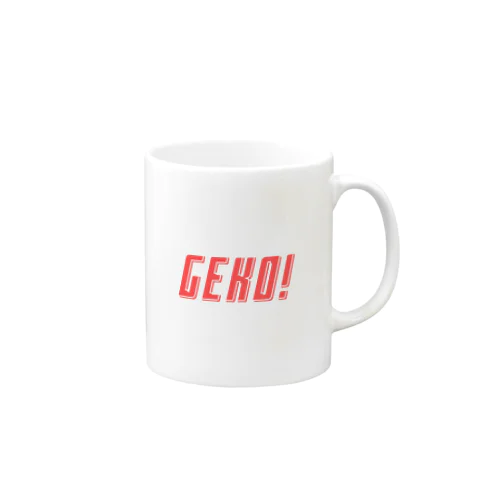 下戸同盟「GEKO！」サーモンピンク Mug