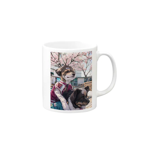 オレオとノッテと桜 Mug