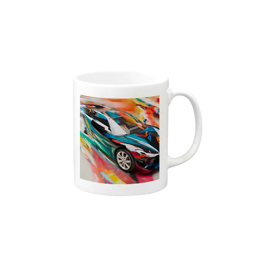 速さの彩り: 動きを捉えたアート Mug