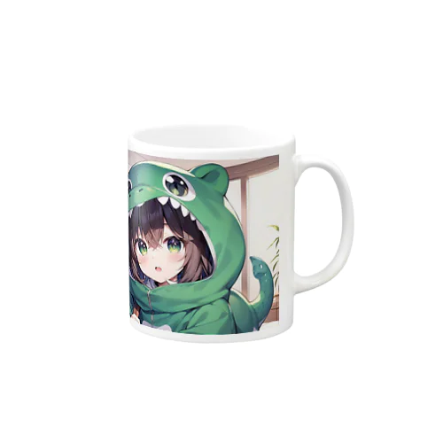 恐竜の着ぐるみを着た女の子 Mug