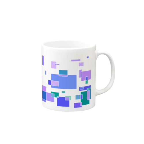 カラフルシカク青 Mug