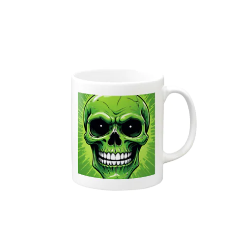 恐怖の緑髑髏グッズ Mug