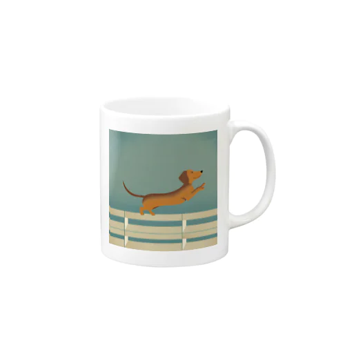 柵越えダックス Mug