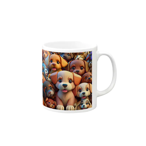 愉快な子犬達 Mug