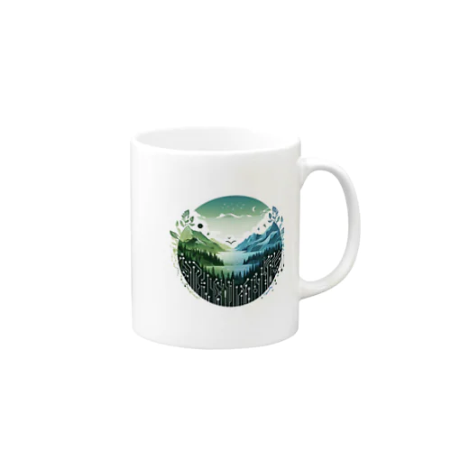 自然とテクノロジーの融合 Mug