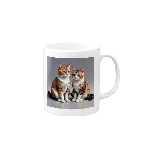 デート中の猫 Mug