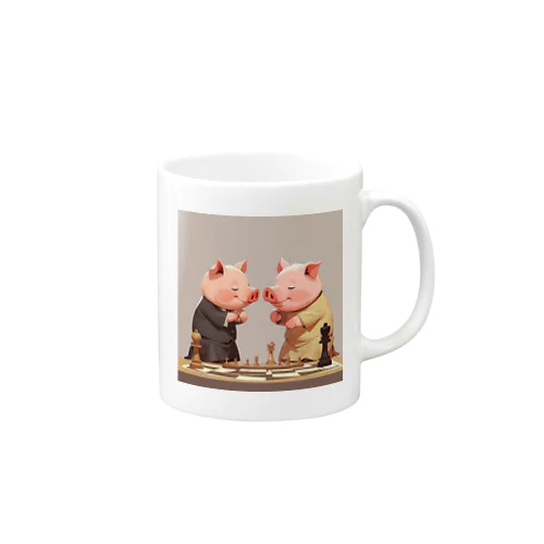 かわいい豚のチェス Mug