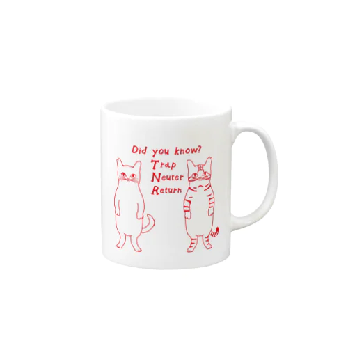 TNRって知ってる？ネコ柄 Mug