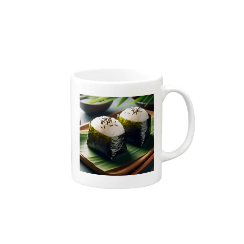 日本の風景:お母さんの味''おにぎり" "おむすび''、Japanese scenery: Mom's taste rice balls "Onigri" "Omusubi" Mug