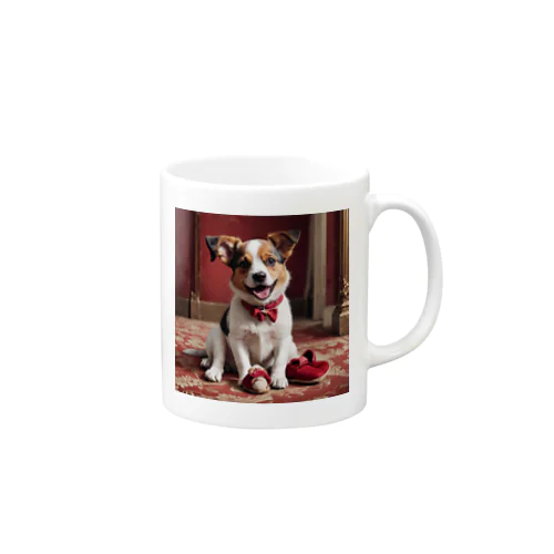 スリッパを持ち出している犬 Mug