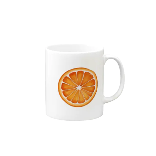 シンプルなオレンジ マグカップ