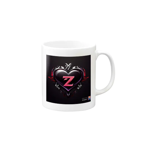 Black heart Mug