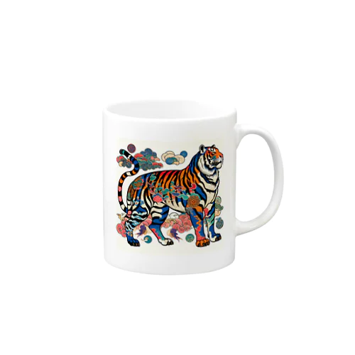 浮世絵風　虎（威風堂々）"Ukiyo-e Style: Majestic Tiger" "浮世绘风格：威风凛凛的虎" Mug