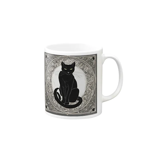 黒猫 Mug