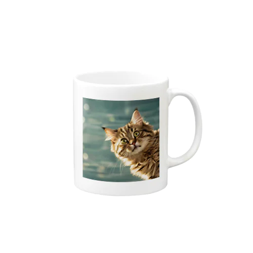 ちらりキャット Mug