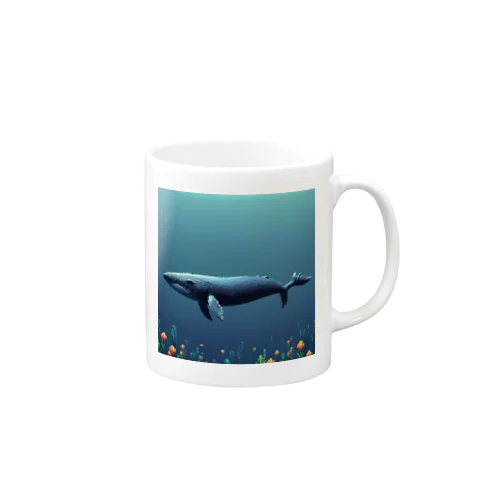 海中を泳ぐクジラのひれ Mug