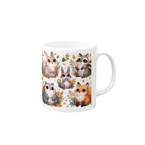 知らない人を見た森の動物たち Mug