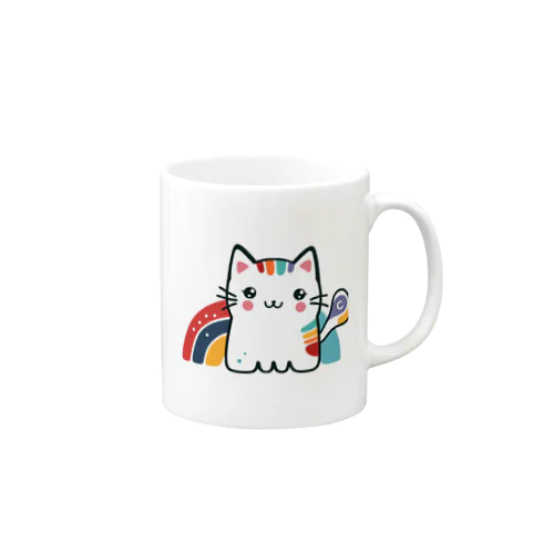 虹のねこ Mug