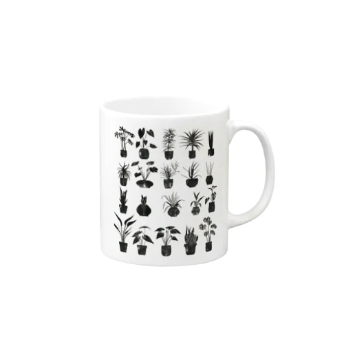 モノクロームの植物園 Mug