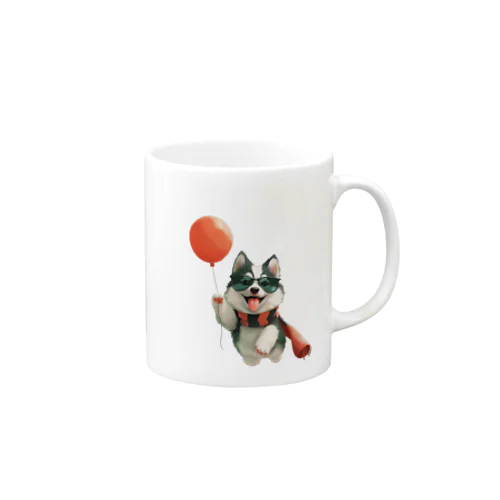 空飛ぶ風船犬 Mug