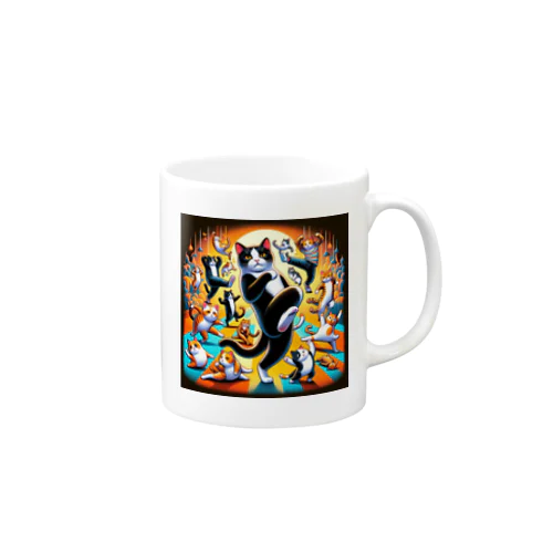 猫のダンスパーティー Mug