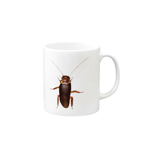リアル絵のゴキブリ マグカップ