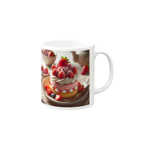 いちごケーキ 丸型 Mug