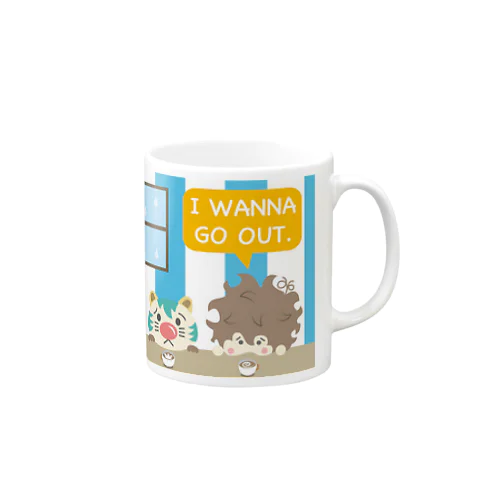 I wanna go out.  by Esnes Nommoc Mug