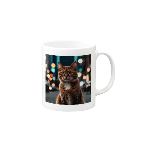 勇敢な猫 Mug