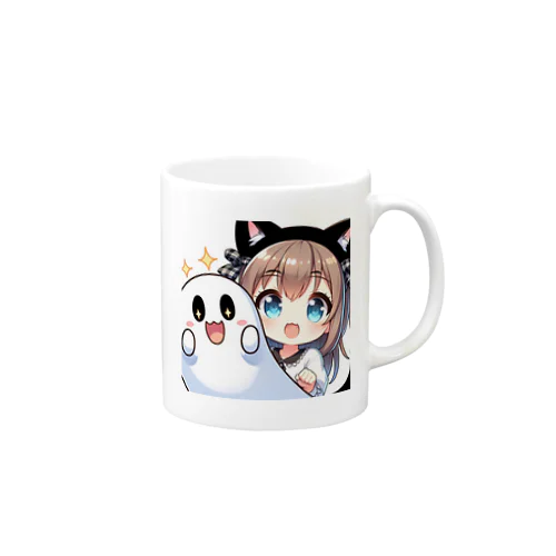 猫耳キャットガール＆ゴースト Mug