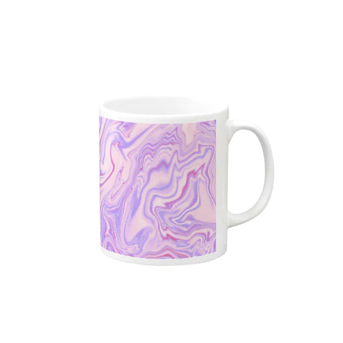 マーブル模様 ピンク Mug