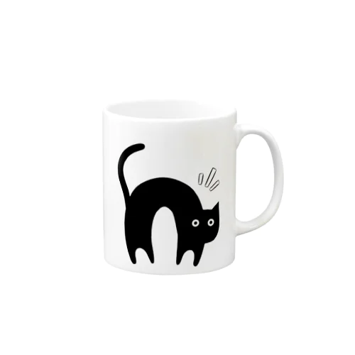 黒猫５ マグカップ