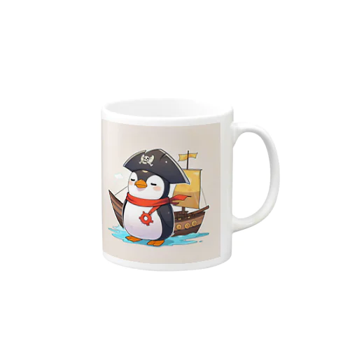 おもちゃの海賊船に乗ったかわいいペンギン Mug