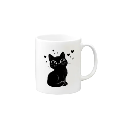 黒猫ニャン・ポイント Mug