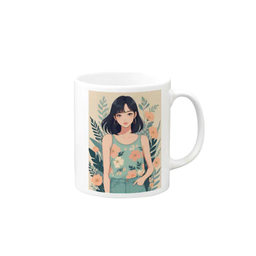 お花と女の子_00002 Mug