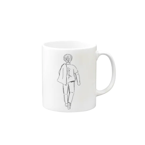 着ればあなたのお腹にて背中で語る人 Mug