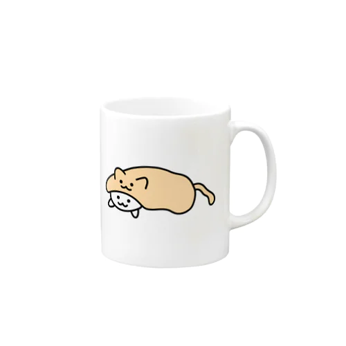 ネコ、かぶってます。（文字なし） Mug