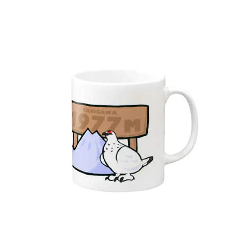 谷川岳とライチョウ Mug