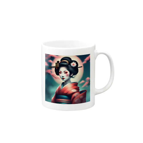 月夜の芸者(Geisya of moon night) Mug