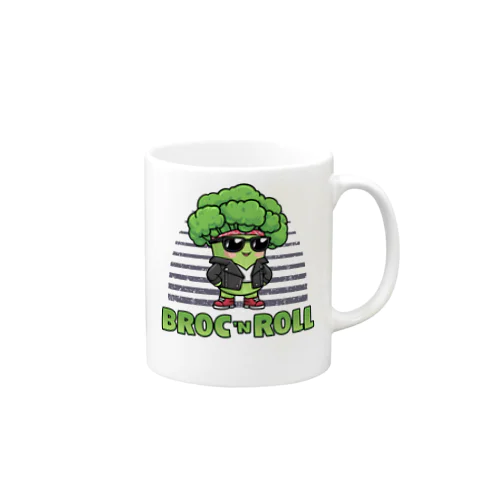 ブロックンロールのブロッコリー マグカップ