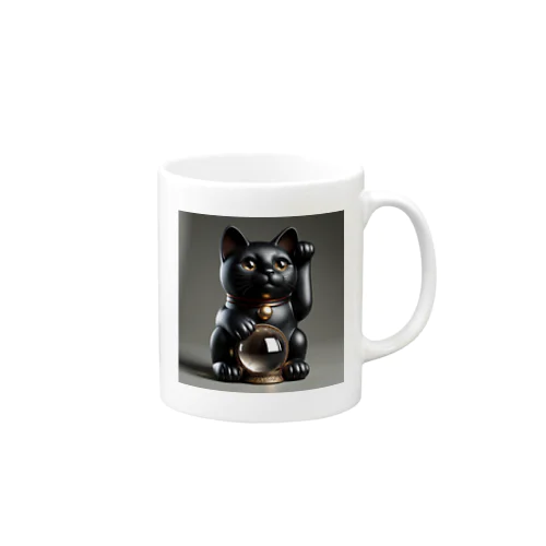 黒猫まねき Mug