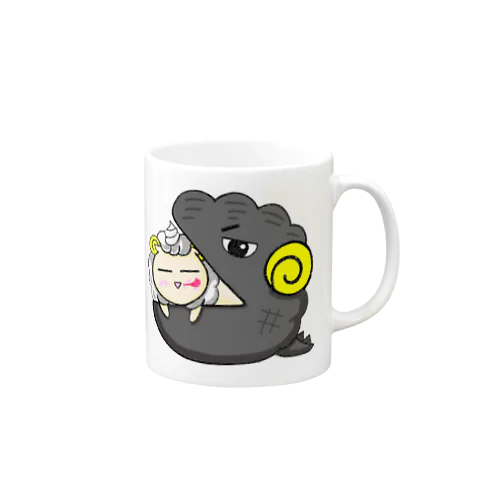 シュークリームに入る羊　大人ゴジラバージョン Mug